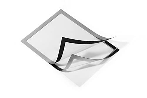 Image of Durable DURAFRAME Self-Adhesive Frame | A4 Silver | Pack of 2 | Document Frame For Professional Internal Signage | Self-Adhesive Attachment