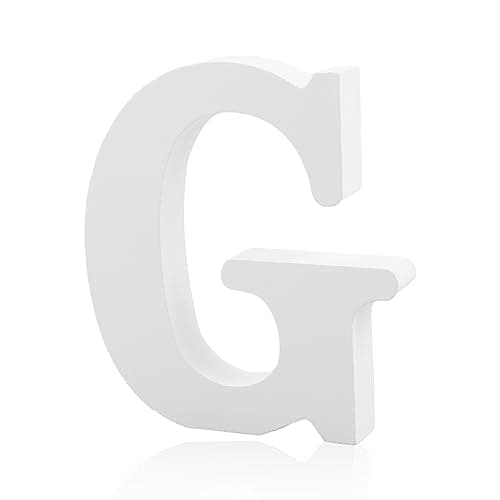 Image of GLADFRESIT 1 Pcs Decorative Wood Letters for Crafts, Standing Alphabet Letters for Children Baby Name Wedding Birthday Party Home Wall Decoration 4"