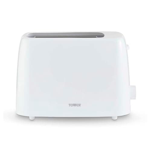 Image of Tower PT20087WHT 2-Slice Toaster with 6 Browning Levels, Cancel Setting, Removable Crumb Tray, 650W, Black