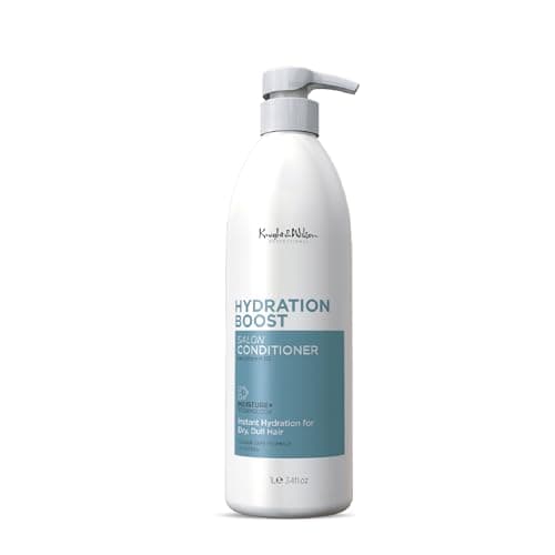 Image of Knight & Wilson Salon Size Professional Hydration Boost Conditioner 1000ml. Moisturizing & Hydrating Conditioner for Dry Hair & Scalp with Vitamin B5