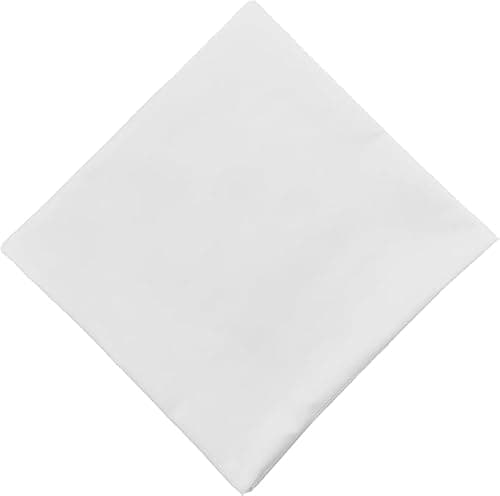 Image of Kiran Fashion Bandana HEadband Scarf headscarf Unisex Men Woman Plain Solid Colour, Cotton Bandana Head Neck Wrist Handwrap (White)