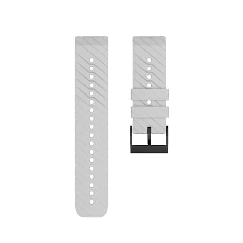 Image of ERAKAFZTTK 24mm Silicone Watch Strap Fit For SUUNTO 9 Baro Bands Sport Repalcement Watchband Fit For SUUNTO Spartan Smartwatches Belt(White)