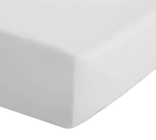 Image of Catherine Lansfield Easy Iron Percale Double Fitted Sheet Extra Deep Fitted Sheet White