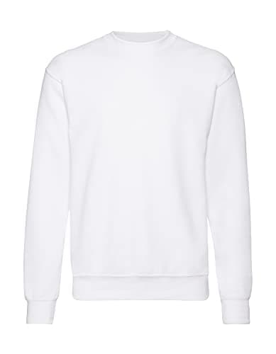 Image of Fruit of the Loom Men's Set-in Classic Sweater, White, L UK