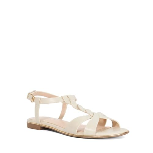 Image of Dune London Ladies LYLAR T-Bar Plaited Sandals Size UK 4 Casual Sandals