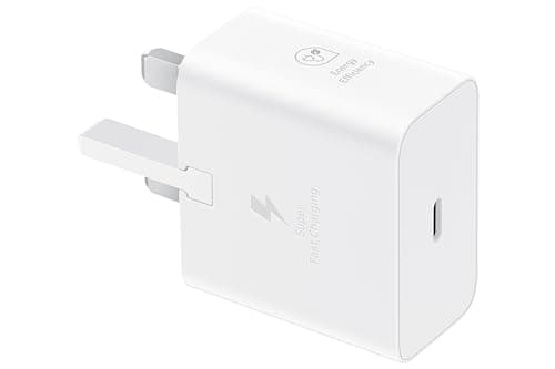 Image of Samsung Galaxy Official 25W Super Fast Charging Travel Adapter (without USB-C to C Data Cable), White