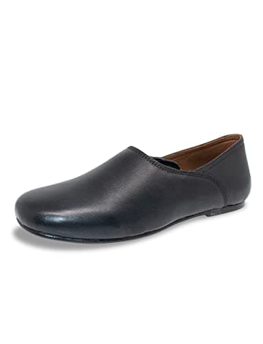 Image of Mens Real Leather Grecian Slippers , 9 UK, Black