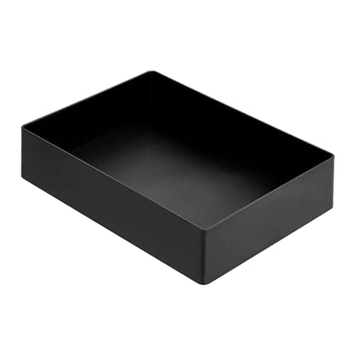 Image of Amazon Basics Rectangular Plastic Organizer - Accessory Tray, 23.8 x 17 x 5 cm, Black