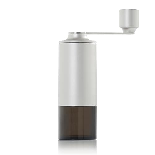 Image of AdHoc Moro Manual Coffee Grinder, Ceramic Grinder with Adjustable Coarseness, Easy to Refill, Modern and Compact, Light Grey