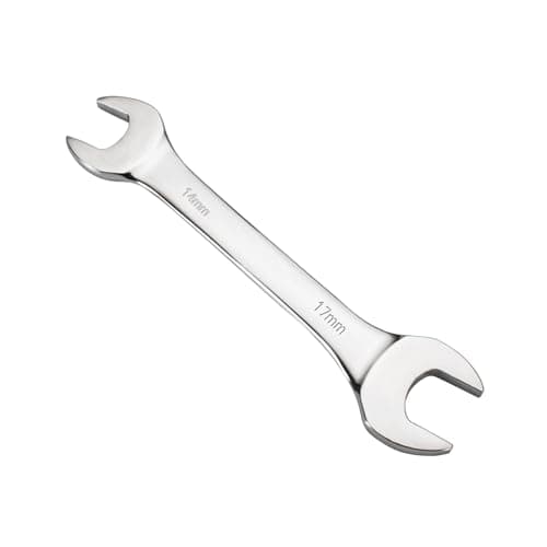 Image of Mandouer Double Open End Wrench, 14mm x 17mm Metric Spanner, Chrome Vanadium Steel Spanner for Automotive Maintenance, Bike Repair and General DIY (1-Piece)