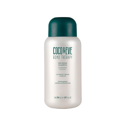 Image of Coco & Eve Bond Therapy Pro Bond Shampoo. Strengthens and Repairs Hair Bonds with Less Breakage. Hydrating & Fortifying Shampoo for Damaged, Chemically Treated Hair. (280 ml)