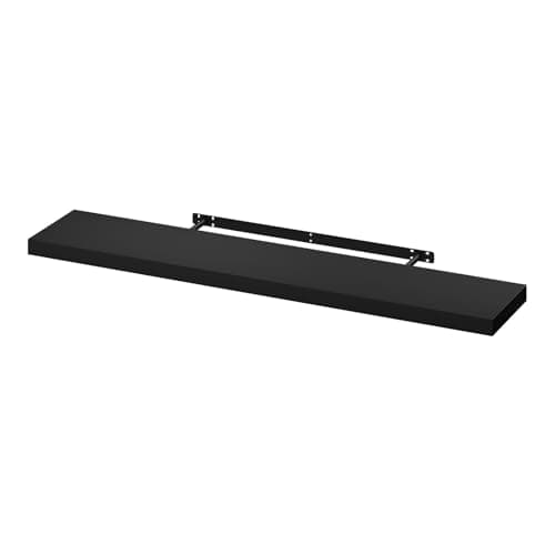 Image of WOLTU Floating Shelf Black Wooden Display Shelf Wall Storage Decor 120cm Long RG9315sz-UK