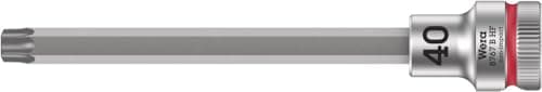 Image of Wera 05003069001 8767 B Holding Function Torx Zyklop Bit-Socket, Red, 3/8-Inch, TX 40 x 107 mm