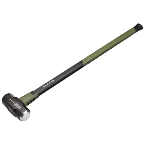 Image of Draper Expert 7lb Sledgehammer – 3.2kg Heavy-Duty Forged Steel Head with Steel Core Shaft, Fibreglass Handle & Shock-Absorbing Grip - Professional Demolition Tool