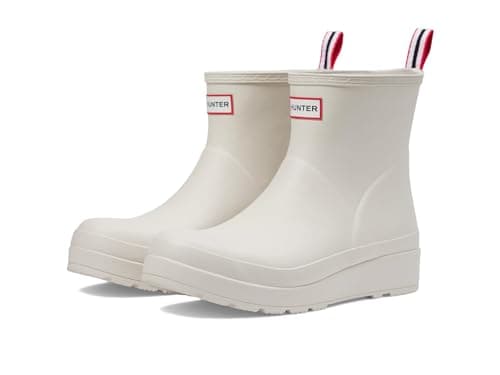 Image of Hunter Women's Play Short Boot Rain, Off-white, 3 UK