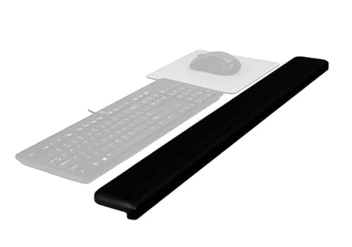 Image of 3M Gel Wrist Rest for Standing Desks, Accommodate Different Working Positions, Black (WR200B) 30.13 x 1 x 3.25 inches