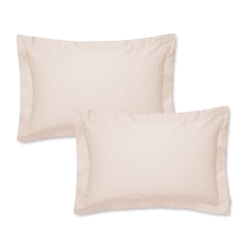 Image of Bianca 400 Thread Count Cotton Sateen Oxford Pillowcase Pair Oyster