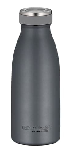 Image of THERMOcafé by THERMOS TC Bottle Graphite Grey mat 0.35 l, Insulated Bottle Made of Stainless Steel, Carbonated Proof, 12 Hours hot 24 Hours Cold, Leak-Proof, for School, on the go and Office