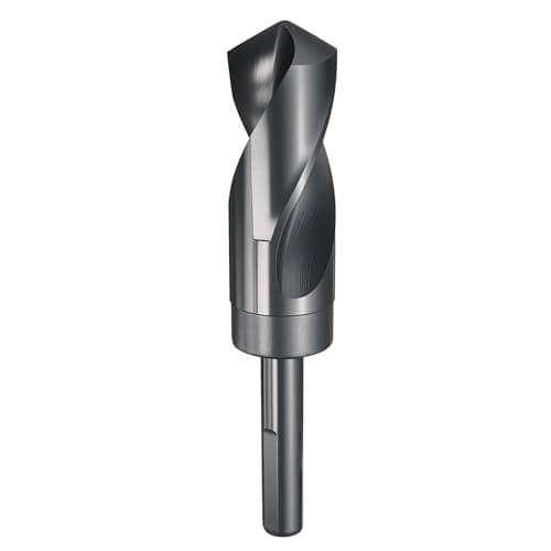 Image of sourcing map 30mm Drill Bit 1/2" Reduced Shank 3-Flat 4341 High Speed Steel Nitriding Black 118° Standard Point for Plastic Wood Copper Aluminum Iron Medium Soft Metal