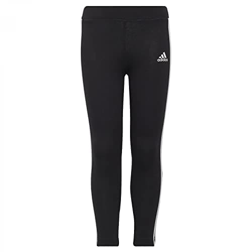 Image of adidas Girl's Essentials 3-Stripes Tights, Black/White, 4-5 Years