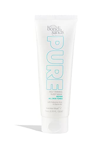 Image of Bondi Sands Pure Self Tanning Sleep Mask Repair | Hyaluronic Acid & Vitamin B3 Formula Provides Hydrated, Glowing Skin, Non-Comedogenic, Dermatologically Tested, Vegan + Cruelty Free | 75 mL/2.53 Oz