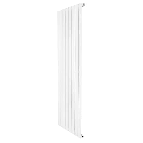 Image of Flat Single Column Radiator 1600mm x 560mm Modern Designer Single Panel Central Heating Heater Gloss White Carbon Steel Vertical Kitchen Living Room FREE Cleaning Brush Fixing Kit & Brackets