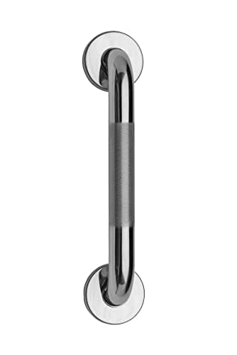 Image of Croydex AP500541 300 mm Safety Support Rail Stainless Steel Grab Bar with Anti-Slip Grip for Bathroom, Chrome