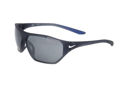 Image of Nike AERO DRIFT DQ0811 021 Matte Dark Grey/Grey/Silvr Sunglasses Unisex Iniettato, Modified Rectangle, 65