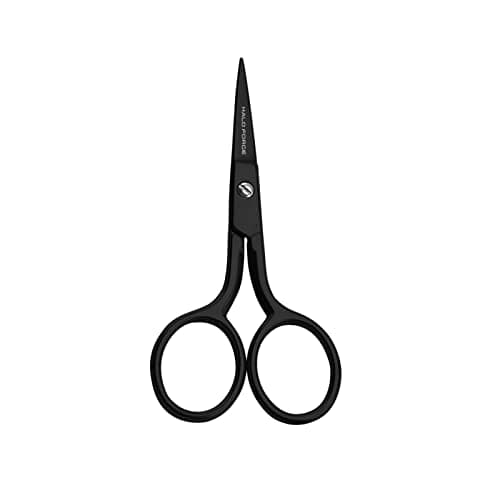 Image of HALO FORGE Small Embroidery Scissors: Small Sharp Scissors, Little Straight Stainless Steel Pointed Tip Precision Cutting Details Thread Yarn for Quilting Knitting Cross Stitch, 3.5 Inch Black