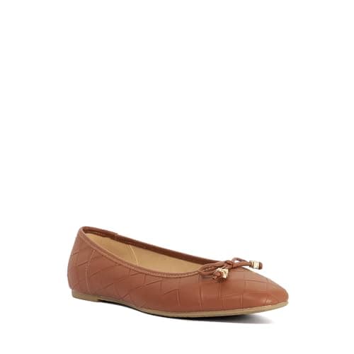 Image of Dune London Ladies HAMPERS Quilted Ballet Flats Size UK 6 Ballet Pumps Tan