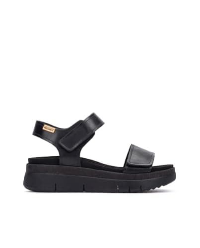 Image of Pikolinos Women's Palma Leather Wedge Sandals, Black, 38 EU
