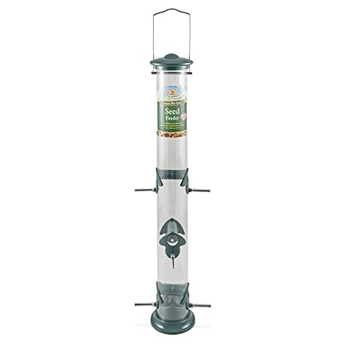 Image of Walter Harrison's Green Die Cast Wild Bird Seed Hard-Wearing Hanging Feeder - Large - 51 cm