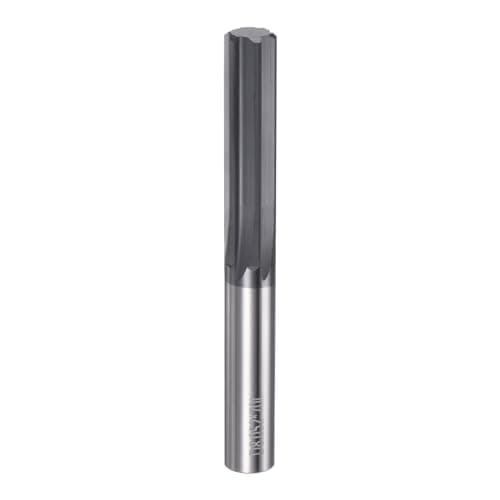 Image of sourcing map Carbide Chucking Reamer 0.317"(8.05mm) Dia Straight Flute Straight Shank Machine Reamer Tool for Metal and Lathes CNC Machining Centers, Black