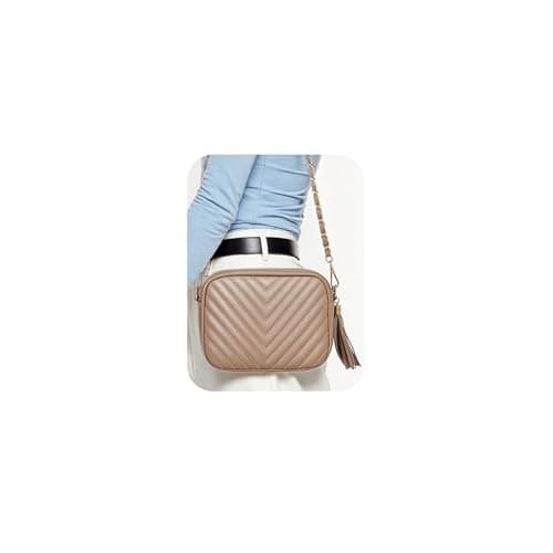 Image of Lotus Karen Crossbody Bags for Women Trendy Small Crossbody Purse for Women Triple Zip Cell Phone Leather Handbag (Apricot Color)