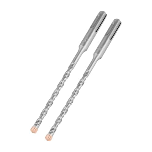 Image of HILPATY SDS Plus Masonry Drill Bits 6.5 x 160mm x 2pcs Tungsten Carbide Cross Tip Rotary Hammer Drill bit for Masonry, Concrete, Brick Wall, Cement, Stone