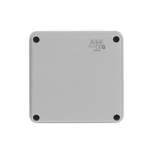Image of ABB IP55 Junction Box • Waterproof Electric Cable Connector Unit • Shockproof Adaptable Electric Box • Indoor/Outdoor Box • 100 x 100 x 50mm