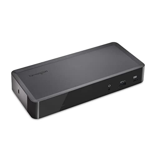 Image of Kensington USB-C USB 3.0 Docking Station - SD4700P, Dual Display, 6 USB Ports, Black, Compatible with Laptops, DisplayPort++, HDMI