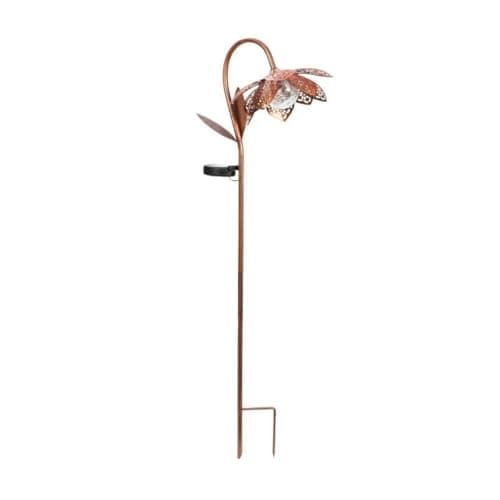 Image of Smart Solar Damasque Solar Powered Bloom Stake Light, Warm White - 90cm