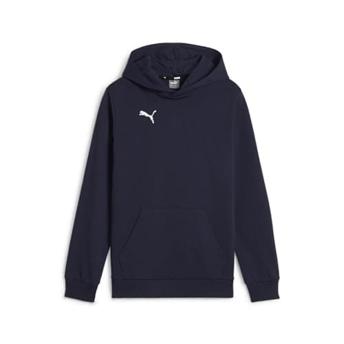 Image of PUMA Boys Teamgoal Casuals Hoody Jr Pullover, Puma Navy-puma White, 152 EU