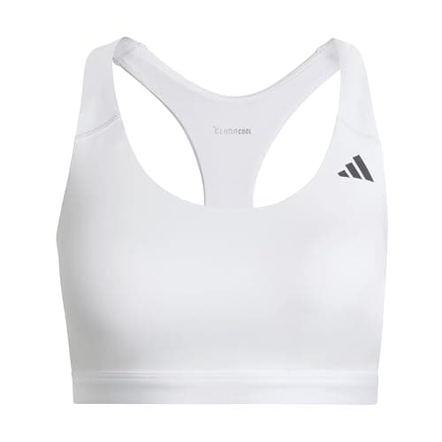 Image of adidas Women's Optime Essentials Workout Medium Support Bra, White, L