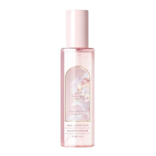 Image of XJBD Anti-Static Hair Oil Spray with Sakura Fragrance - 100ml Lightweight Mist Frizz Control for Women, Smoothing Shine Enhancing, Hydrating Dry Damaged Hair, Long-Lasting Non-Greasy