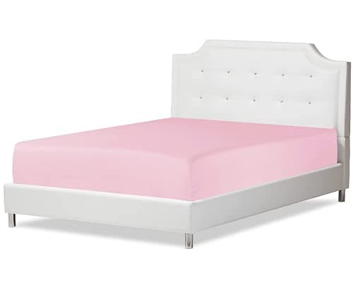 Image of Luxury Extra Deep 16”(40cm) Fitted Sheets 200 Thread Count Egyptian Cotton bedding Luxurious Bedsheet (Pink, Double: (137x193cm) + 40cm/16 inches Deep)