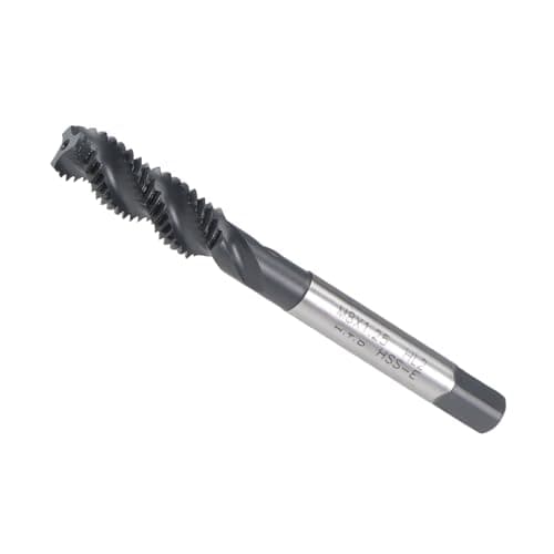 Image of CoCud Spiral Flute Threading Tap, M8X1.25 Thread Size, Nitriding Coated HSS Tapping Tool - (Applications: for Processing Holes & Sticky Materials)