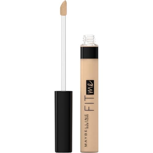Image of Maybelline Concealer, Fit Me! Full Coverage Concealer for Face, Oil Free, Delivers Even Complexion, Non-Comedogenic, Matte & Poreless Ultra Blendable, Shade:06 Vanilla, 6.8 ml