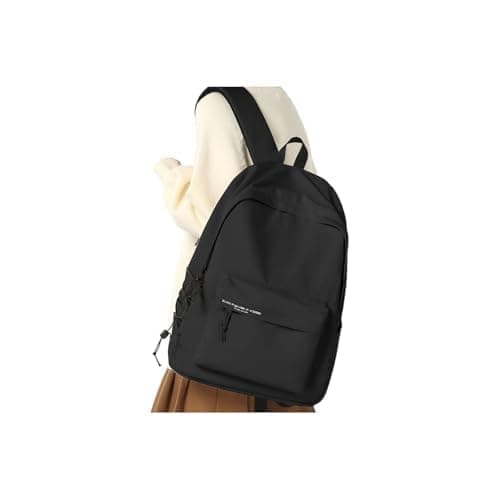 Image of HYC00 School Backpack Womens Causal School Bag for Teenage Girls Boys Lightweight Water-Resistant Laptop Rucksack Backpack for Women Men Travel Work Bags College Pack Back BookBag,Black