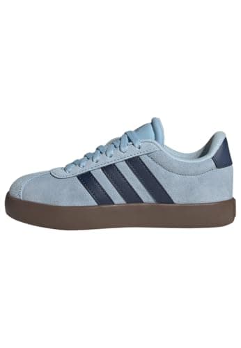 Image of adidas Unisex Kids Vl Court 3.0 Kids Shoes, Clear Sky/Night Indigo/GUM5, 3 UK