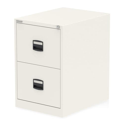 Image of OPO Qube by Bisley Filing Cabinet Chalk White 2 Drawer