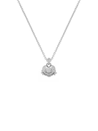 Image of Juicy Couture Icon Heart Small Pendant Necklace for Women (Silver)