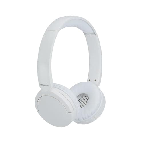 Image of Panasonic HF630B Street Wireless Headphones, On-Ear, Built-in Mic, Bluetooth 5.3, Multipoint, Swivel Design, Up To 72 Hours Playtime, USB-C, White