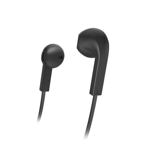 Image of Hama wired earbuds (with 1.2m cable, stereo, 3.5mm jack plug, mini jack 3.5mm, volume control, microphone, remote control) black